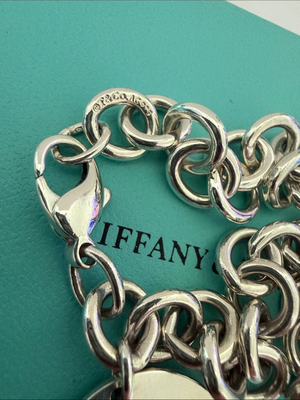9” Length Tiffany & Co. Please Return To Tiffany Round Tag Bracelet - Picture 7 of 12